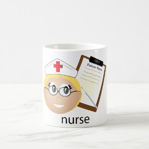 Mug Infirmière avec Clipboard Médical et Thermomètre