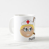 Mug Infirmière avec Porte - bloc Médicale et thermomèt (Devant gauche)