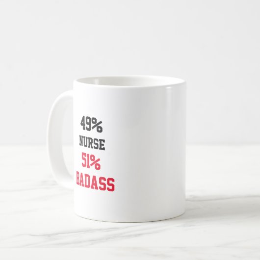 Mug Infirmière Badass (Devant gauche)