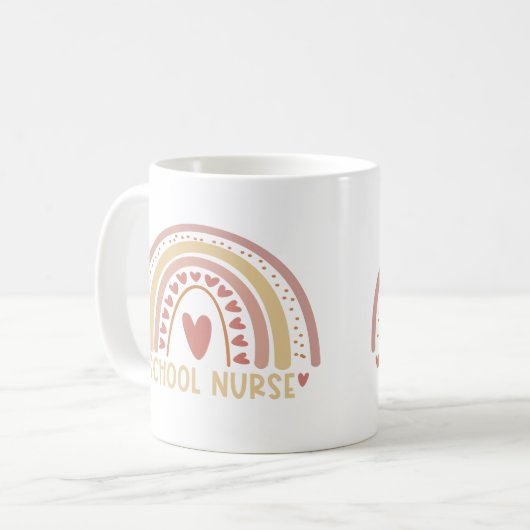Mug Infirmière Boho Rainbow Cute Nurse Student  (Devant gauche)