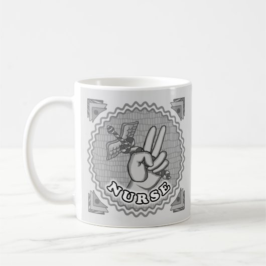 Mug Infirmière caducée de la paix (Gauche)