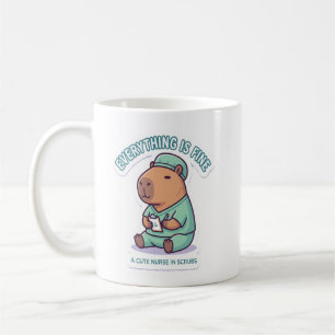 Mug Infirmière capybara sarcastique