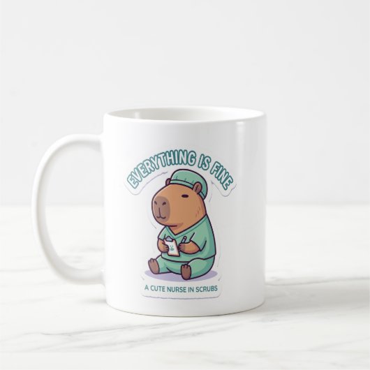 Mug Infirmière capybara sarcastique (Gauche)