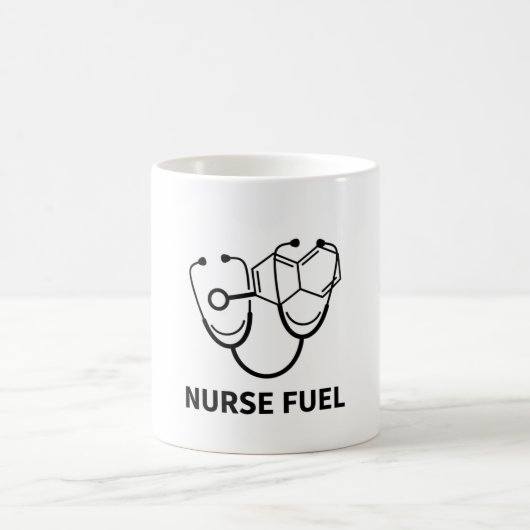Mug Infirmière Carburant Caféine Molécule Stéthoscope  (Centre)