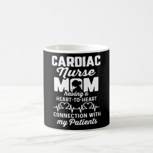 Mug Infirmière cardiaque maman cardiologie cœur à cœur