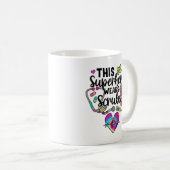 Mug Infirmière Ce Superhéros Porte Des Écrans (Devant droit)