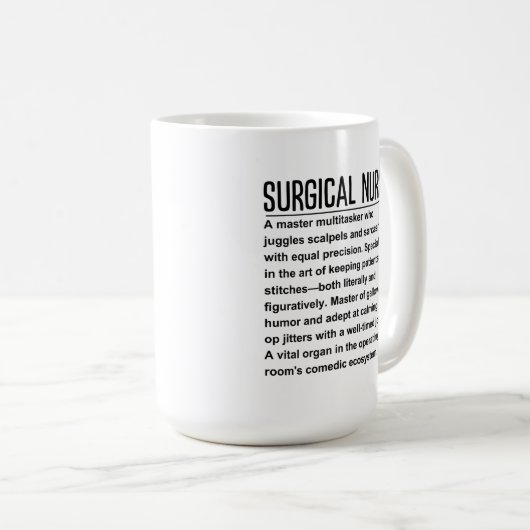 Mug Infirmière chirurgicale (Devant droit)