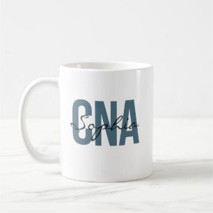 Mug Infirmière CNA Nom Personnalisé Typographie Gras