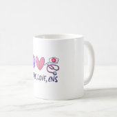 Mug Infirmière CNS Paix Amour (Devant droit)