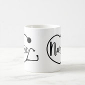 Mug Infirmière Coeur cadeau personnalisé (Centre)
