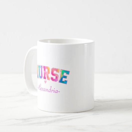 Mug Infirmière colorée (Devant gauche)