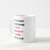 Mug infirmière communautaire de foi, génial (Devant gauche)