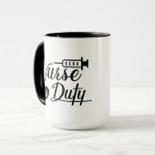 Mug Infirmière cool devoir ajouter un monogramme (Devant gauche)