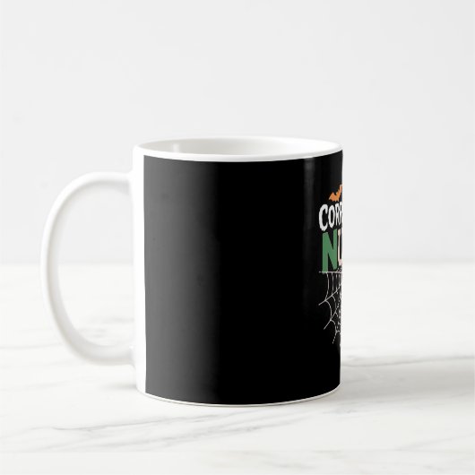 Mug Infirmière correctionnelle Halloween Citrouille cl (Gauche)