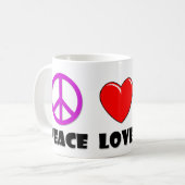 Mug Infirmière d'amour de paix (Devant gauche)