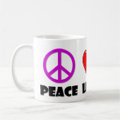 Mug Infirmière d'amour de paix (Gauche)