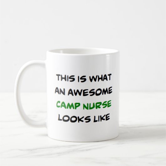 Mug infirmière de camp, génial (Gauche)