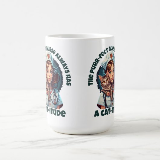 Mug Infirmière de chats à usage péremptoire (Centre)