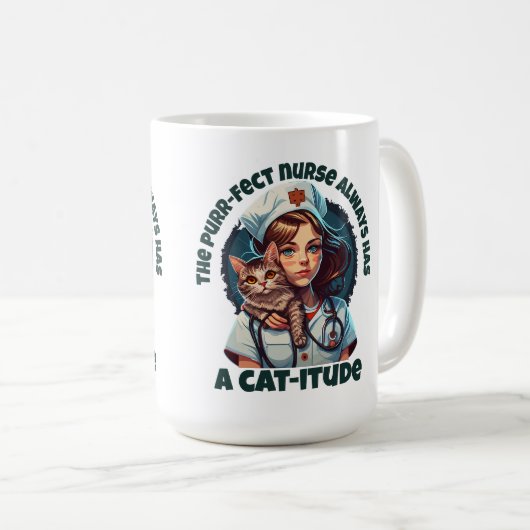 Mug Infirmière de chats à usage péremptoire (Devant droit)