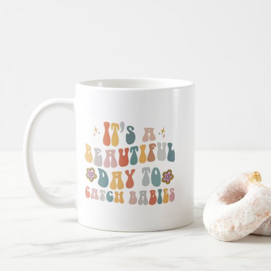 Mug Infirmière de la main-d'oeuvre et de l'accouchemen (Avec donut)