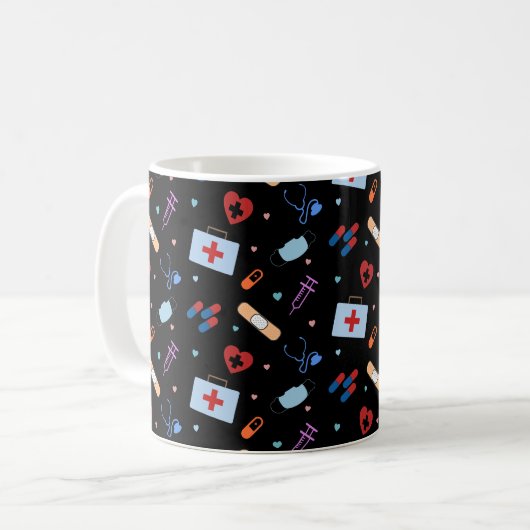 Mug Infirmière de la RN Étudiante en soins infirmiers (Devant gauche)