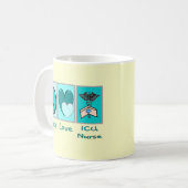 Mug Infirmière de l'amour ICU de paix (Devant gauche)