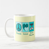 Mug Infirmière de l'amour ICU de paix (Gauche)