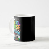 Mug Infirmière de l'école Appréciation infirmière Écol (Devant gauche)