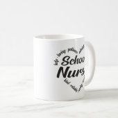 Mug Infirmière de l'école Coeur Mot Cloud (Devant droit)