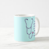 Mug Infirmière de l'école de coeur Stethoscope (Devant droit)