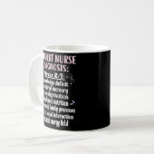 Mug Infirmière de l'étudiant Diagnostic de soins infir (Devant gauche)