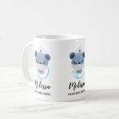 Mug Infirmière de l'ours mignonne portant un Masque Mé (Devant gauche)