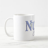 Mug Infirmière de Monogramme Floral (Gauche)