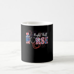 Mug Infirmière de nuit du 4 juillet Cœur d'amour Steth