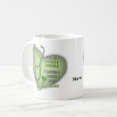 Mug Infirmière de nuit du coeur vert (Devant gauche)
