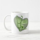 Mug Infirmière de nuit du coeur vert (Gauche)