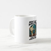 Mug Infirmière de nuit Sorcière Rétro Halloween Tee (Devant gauche)