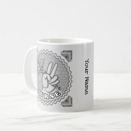 Mug Infirmière de Peace caduceus (Devant gauche)