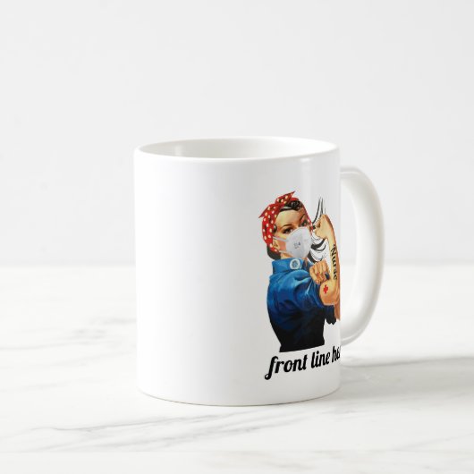 Mug Infirmière de première ligne (Devant droit)