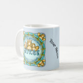 Mug Infirmière devise arc-en-ciel (Devant gauche)
