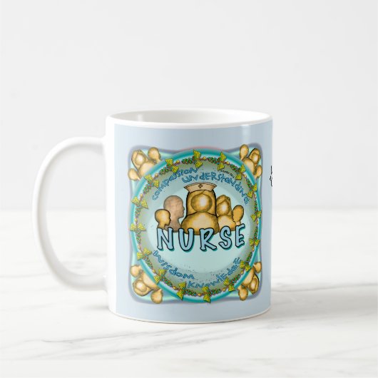 Mug Infirmière devise arc-en-ciel (Gauche)