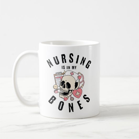 Mug Infirmière d'Halloween dans mes os (Gauche)