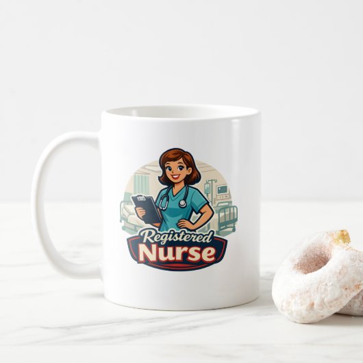 Mug Infirmière diplômée (Avec donut)