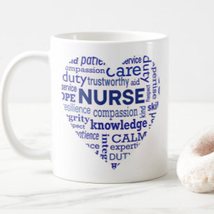 Mug Infirmière diplômée RN Typographie Cadeau Fierté d