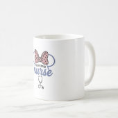 Mug Infirmière diplômée Stéthoscope à ruban Graphique (Devant droit)