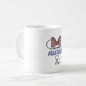 Mug Infirmière diplômée Stéthoscope à ruban Graphique (Devant gauche)
