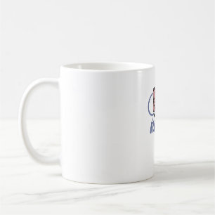 Mug Infirmière diplômée Stéthoscope à ruban Graphique 