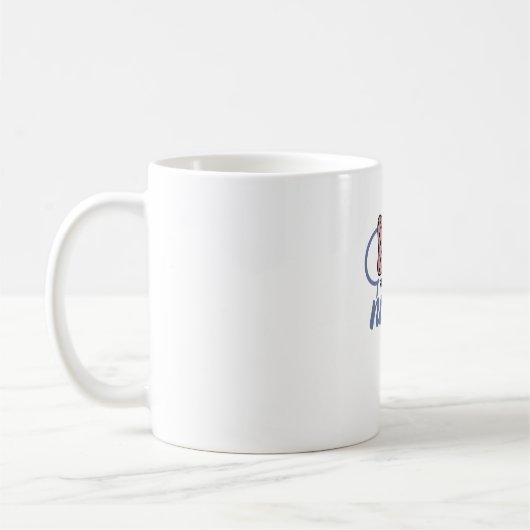 Mug Infirmière diplômée Stéthoscope à ruban Graphique (Gauche)