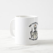 Mug Infirmière drôle squelette seringue gravure vintag (Devant gauche)