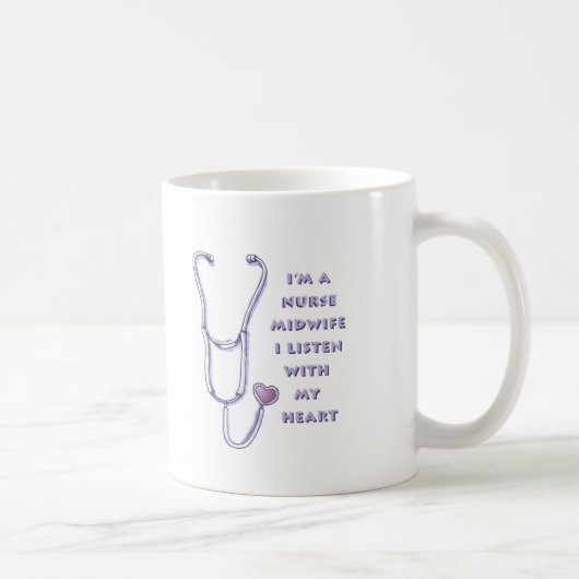 Mug Infirmière du Coeur stéthoscope (Droite)